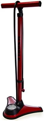 Portable Bicycle Tire Air Floor Pump with Hose Gauge and Repair Kit – Dual Valve Adapter Head for Presta and Schrader Tubes – Perfect Inflator for Road or Mountain Bike with High Max Pressure 160 psi