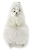 Standing Baby Alpaca Fur Alpaca Cria Figure - White 7 Inch