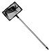 Pawfly 4 Inch Aquarium Fish Net with Telescopic Stainless Steel Handle Small Square Net with Soft Fine Mesh Sludge Food Residue Wastes Skimming Cleaning Net for Fish Tanks Small Koi Ponds and Pools