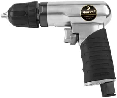 Ampro A2425 1/4-Inch Mini Reversible Air Drill with Keyless Chuck