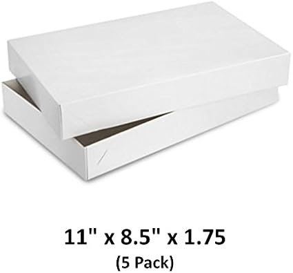 Amazon Com White Gloss Cardboard Apparel Decorative Gift Boxes