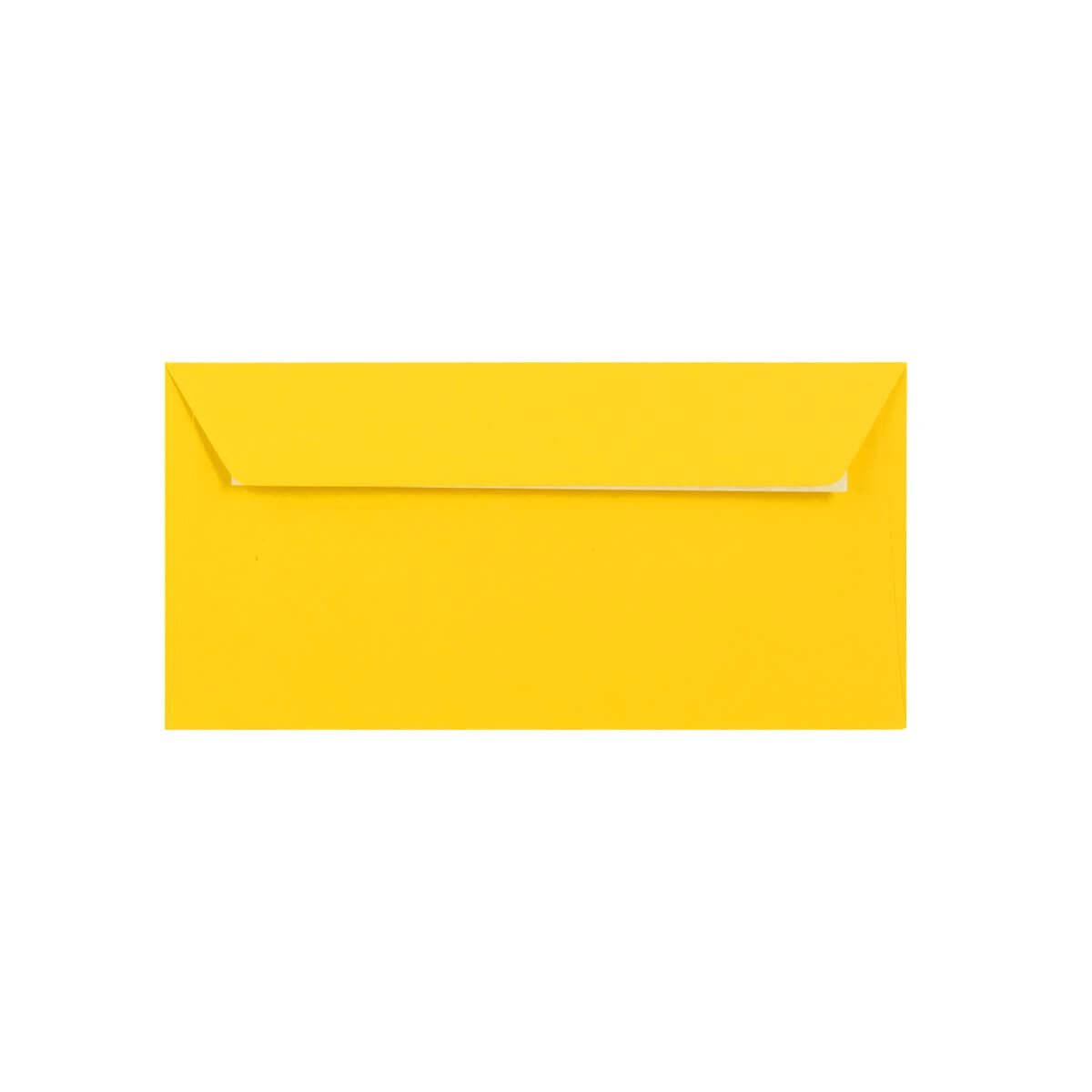DL (110mm x 220mm) Coloured Envelopes Perfect for Christmas Cards, Greeting Cards, Wedding/Party Invitations, Crafts and Many More - Pack of 15 (Yellow Peel & Seal)