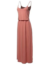 Awesome21 Maxi vestido de mujer de doble capa, elástico