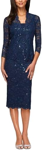 alex evenings women's long lace jacket dress Amazon.com: Alex Evenings Women's Long Mother of The Bride Sequin Lace  Jacket Dress with Illusion Sleeves (Petite and Regular Sizes), Buff, 6 :  Clothing, Shoes & Jewelry