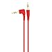 (Chromo Inc) 1.5m AUX Flat cable + 1.5m cable w/ 1 Angled End - Red