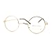 JuicyOrange Gold Round Circle Clear Lens Eyeglasses Small Size Thin Frame Unisex Glasses