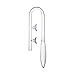 Violet Glass Inflow Pipe for Aquarium Planted Tank (17mm for 5/8''(16/22mm) tubing)