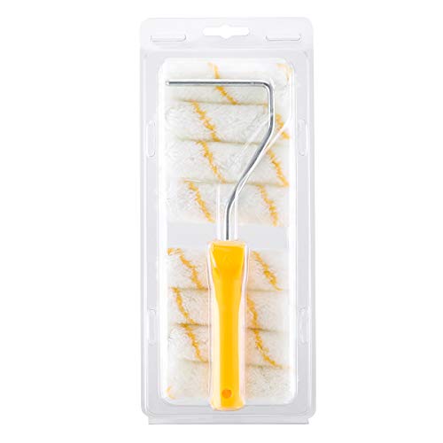 ESSORT Wall Paint Roller, 4'' Mini Paint Roller with 10 Pcs Replacement Roller Covers, Corrosion Resistance Home Painting Brush, House Decoration Painting Supplies, Wall Paint Brushes - Thumbnail 4