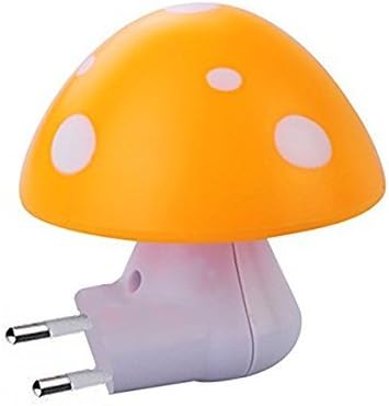 Insasta 1W Mushroom Shape Plastic Wall Socket LED Night Lights Lamp, Multicolour