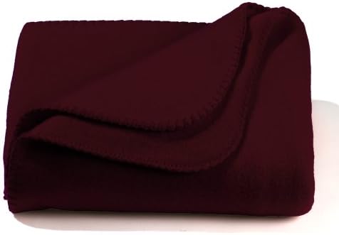 Solid Color Value Fleece Throw Blanket - Maroon