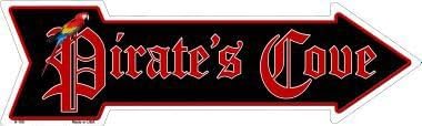 SMART BLONDE Pirates Cove Novelty Metal Arrow Sign A-150