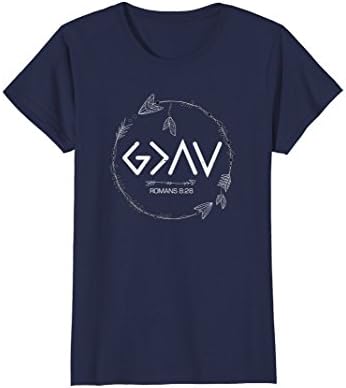 Womens God is Greater Than the Highs and Lows Christian T-Shirt XL Navy