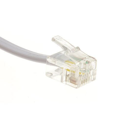 kenable RJ11 Male Plug to 4 wire RJ45 Male Plug Flat Cable Lead 3m (~10 feet)
