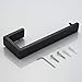 JunSun Rectangular Towel Holder Stainless Steel Contemporary Towel Ring Hand Towel Rail Bathroom Hardware Modern Design Hand Towel Hanger Short Towel Bar Bathroom Accessories Wall Mounted Matte Black