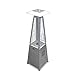 Hiland HLDS032-GTTSS Portable Propane Table Top Pyramid Glass Tube Patio Heater, 10,000 BTU, Stainless Steel