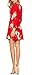 Colin Twain Women Floral Print Sleeve Sexy Deep V-Neck Tunic Top Casual Mini Dress