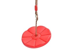 Sutekus Disc Swing Daisy Disc Rope Tree Swing (Red)
