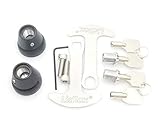 Lidlox 1012-B - Grip Tip Helmet Lock Pair for Can-Am Spyder, Black.