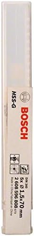 Bosch Professional 5x HSS-G Metal Drill Bit (for metal diameter 1,5 mm, Robust Line, Accessory Drill Driver)