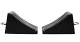 MaxxHaul 50011 Rubber Wheel Chock with Eyelet (6-1/2" x 3-3/4" x 4"), 2 Pack