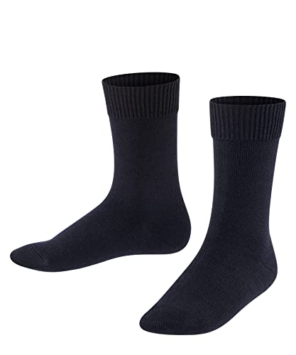FALKE Comfort Wool K So lana algodón lisos 1 par, Calcetines Unisex niños, Azul Dark Marine 6170, 19-22