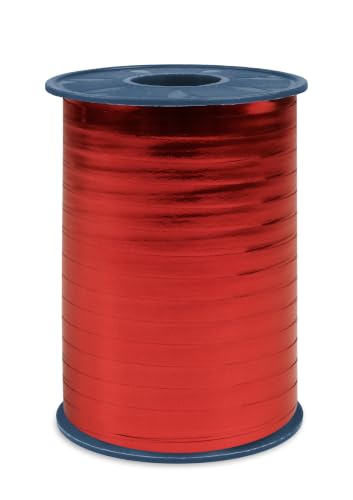 C.E. Pattberg MEXICO Metallic Gift Ribbon red, 440 yards of Balloonribbon for Gift Wrapping, 0.2 inches width, Accessories for Decoration & Handicrafts, Decoration Ribbon for Presents