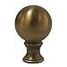 Royal Designs Small Ball Lamp Finial for Lamp Shade, 2 Inch, Antique Brass - Set Of 2