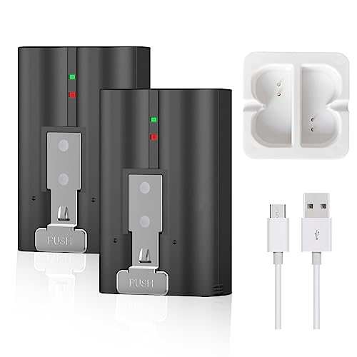 YUELAN Ring 6040mAh Replacement Battery with Charging Station, Solar Stick Up Camera (2nd & 3rd Gen) Video Doorbell 2/3/4/3 Plus & Spotlight Outdoor Camera