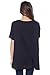 A+D® Womens Casual A-Line Loose Tunic Blouse Top w Scoop Neck (Black, Small)
