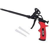 Jouhin Spray Foam Gun Expanding Foam Gun Needn’t Cleaner, Updated Teflon Pro Foam Dispensing Gun, Insulating Foam Sealant Spr