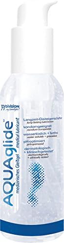 JOYDIVISION Original AQUAglide 125 ml Natural Lubricant, Crystal Clear & Vegan, pH-Optimized and Latex Condom Compatible