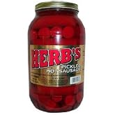 Herb's Pickled Hot Sausage 64 oz (26 count) 4 lb