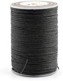 0.6 mm Ramie Round Waxed Thread for Hand Sewing, Leather Craft, DIY (Blue Grey)