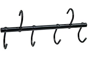 JeffersEquine 4 Hook Portable Tack Rack, Black