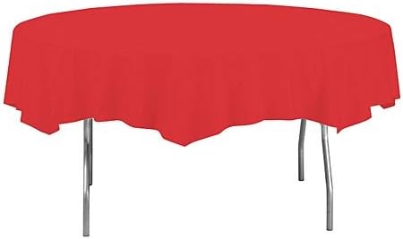 Creative Converting Touch Of Color Octy-Round Paper Table Cover 82-Inch Classic Red