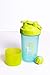 X-MIX Shaker Bottle, Protein Blender for Athletes, Leak Proof Lid Mixer Cup, Turquoise/Green Protein Shake, Water Bottle, 500 ml / 20 oz with 150 ml / 6 oz Storage for Protein Powder & Gym Supplements
