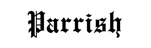 Parrish Family Sticker Decal Bumper Window Laptop Old English Font Black