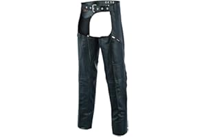 A&H APPAREL Mens Cowhide Premium Leather Elastic Fit Chaps