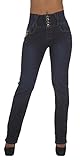 N545 – Plus/Junior Size Butt Lifting Levanta Cola High Waist Boot Leg Jeans
