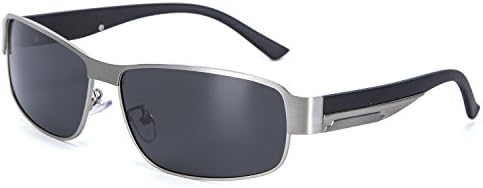 YJMILL New Polarized Sunglasses Retro Pilots Riding Fishing Golf Travel Sports Sunglasses Men 8485 (gray, 53)