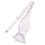 Alizeebridal Men's Solid Glossy Self-tied Bow Ties
