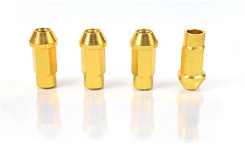 Gold - Anodized Aluminum - 50mm Racing Wheel Open End LUG NUT for PONTIAC 85-94 SUNBIRD