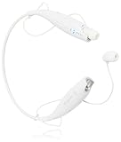 Bastex Bluetooth 4.0 Wireless Headset Hands-Free Neckband Sports Stereo Universal Headphone with Microphone for Smartphones and Other Bluetooth Devices [White]