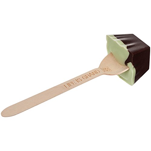 Hotchocspoon After 8 Drinking Chocolate on Wooden Spoon Dark Chocolate with Peppermint
