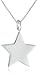Amazon Collection Sterling Silver Star Pendant Necklace, 18
