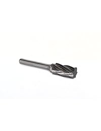 YUFUTOL SA5 NF Broca giratoria de carburo de tungsteno con corte de aluminio para la amoladora, Forma cilíndrica con vástago de 1 4 de pulgada, diámetro de cabeza de 1 2 pulgada, longitud de flauta de 1 pulgada, paquete de 1