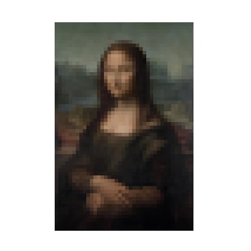 Trademark Fine Art Canvas Wall Art - Studio W 'Pixelated Mona Lisa' Wall Art fo…