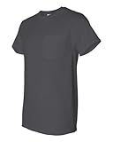 Fruit of the Loom mens 5 oz. 100% Heavy Cotton HD Pocket T-Shirt(3931P)-CHARCOAL GREY-M