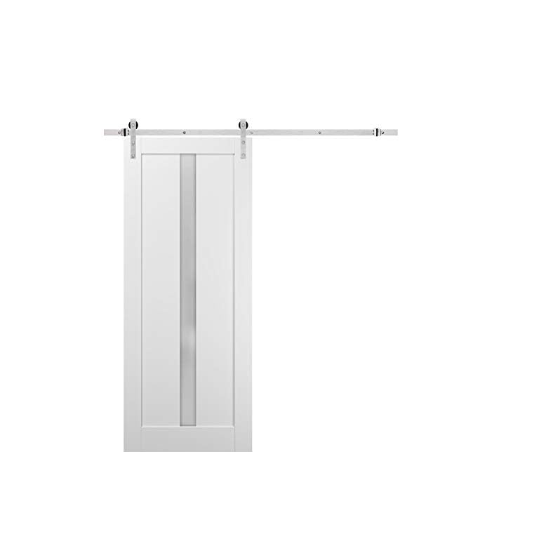 Sliding Barn Door 42 x 96 with Stainless Steel 8ft Hardware Quadro