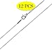 Wholesale 12 PCS Stainless Steel 1 MM Finished Thin Snake Chain Bulk (20 Inch)